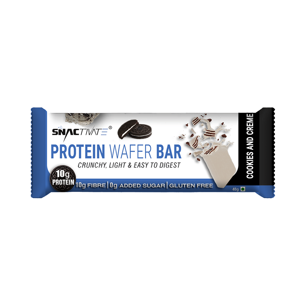 Snactivate Protein Wafer Bar (40gm Each) Cookies & Cream - Image 2