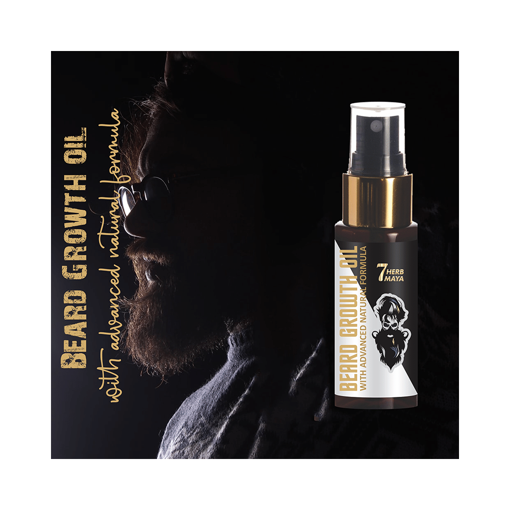 7Herbmaya Beard Growth Oil with Advanced Natural Formula - Image 3