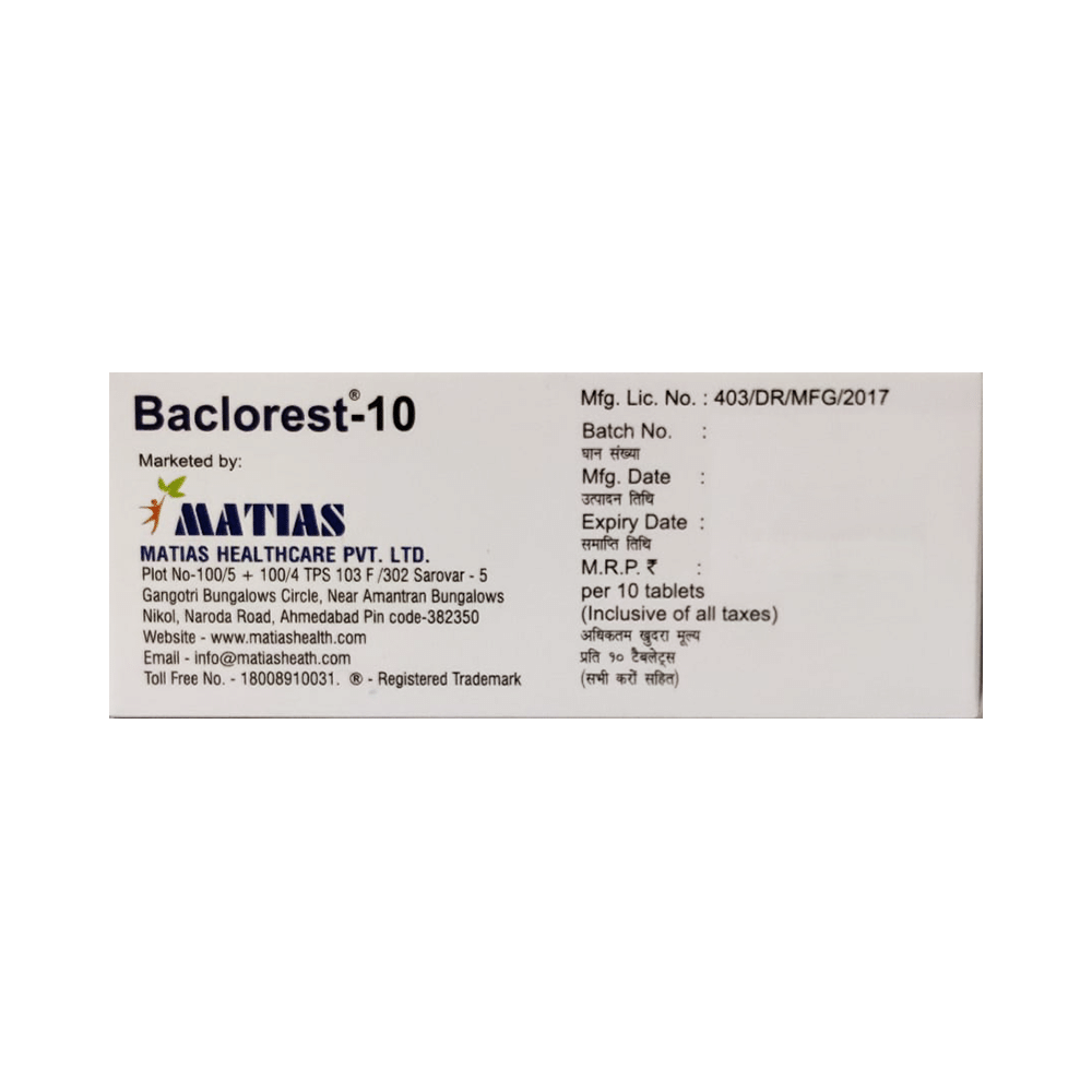 Baclorest 10 Tablet - Image 3