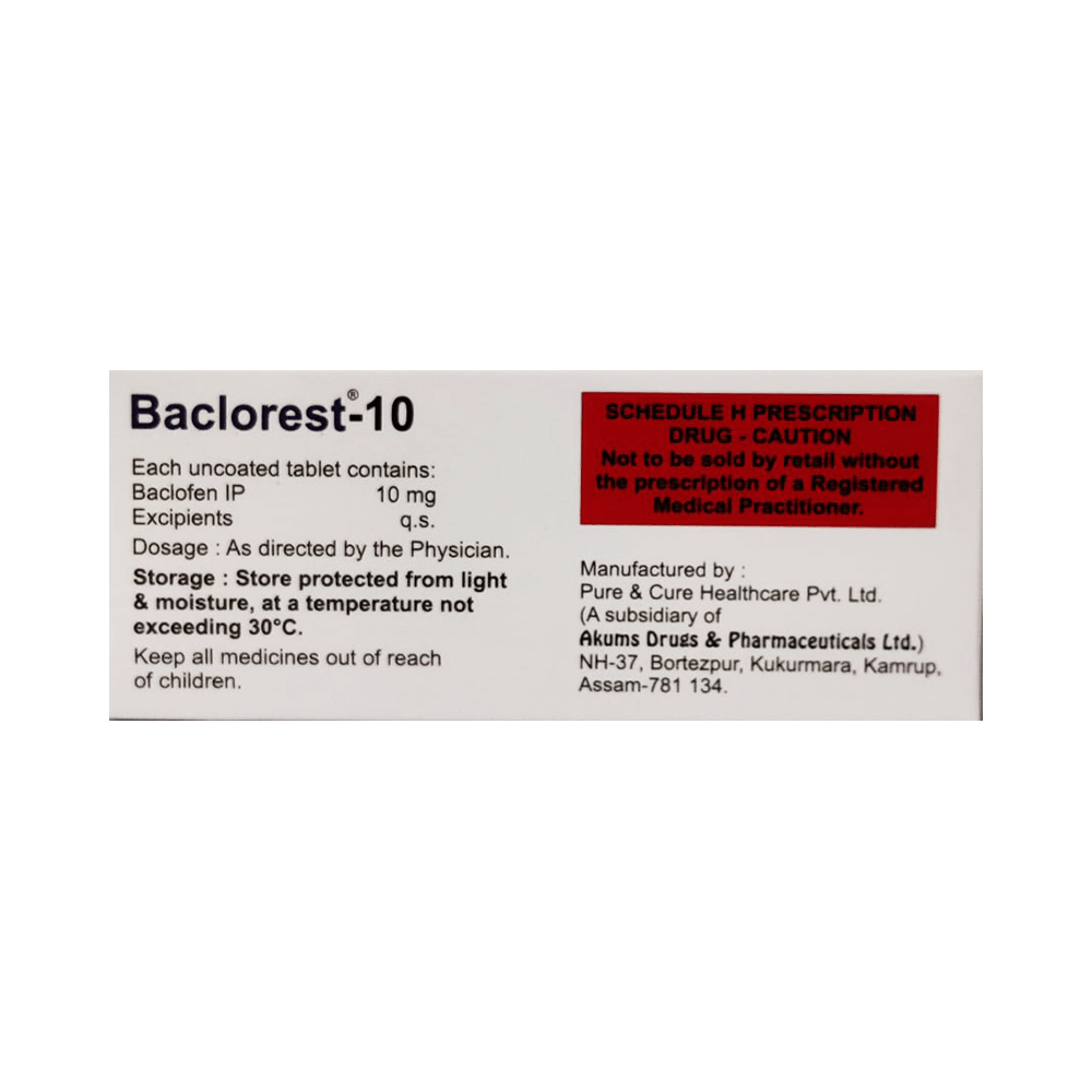 Baclorest 10 Tablet - Image 2