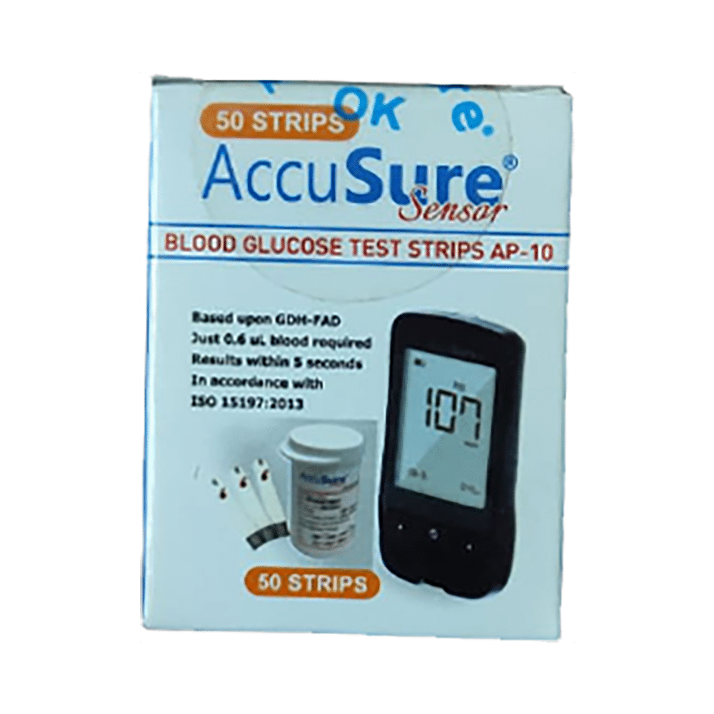 AccuSure Sensor Blood Glucose Test Strip (Only Strips) - Image 1