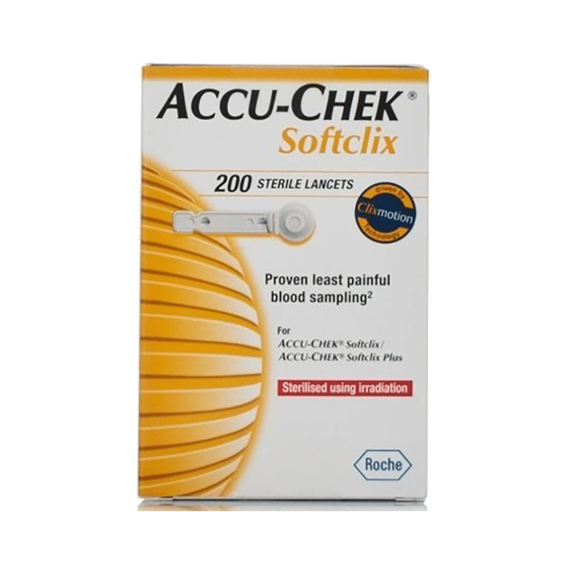 Accu-Chek Combo Pack of 2 Pack Instant 50 Test Strip & 1 Pack 200 Softclix Lancet - Image 2