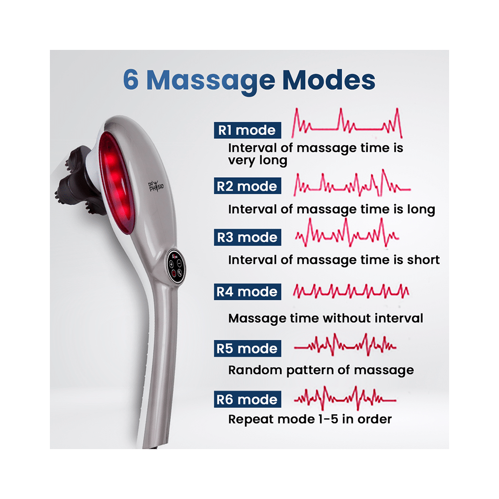 Dr Physio (USA) Active Hammer Electric Powerful Body Massager with Vibration Silver - Image 6