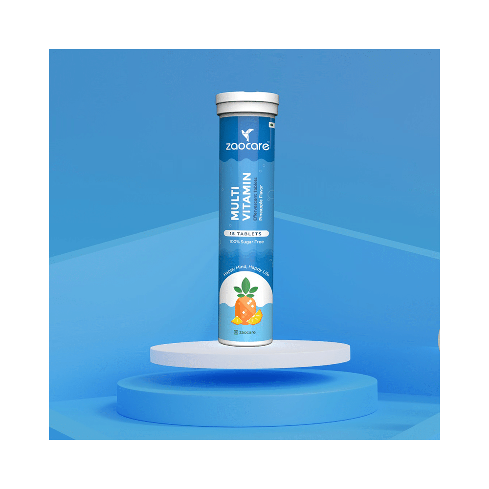 Zaocare Multivitamin Effervescent Tablet Pineapple - Image 3