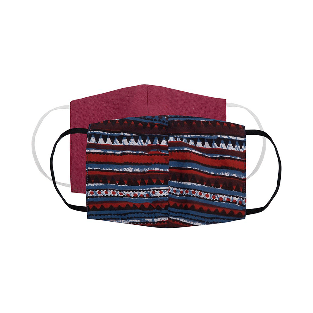 Faballey Aztec 3 Ply Balloon Reusable Mask Set - Image 2