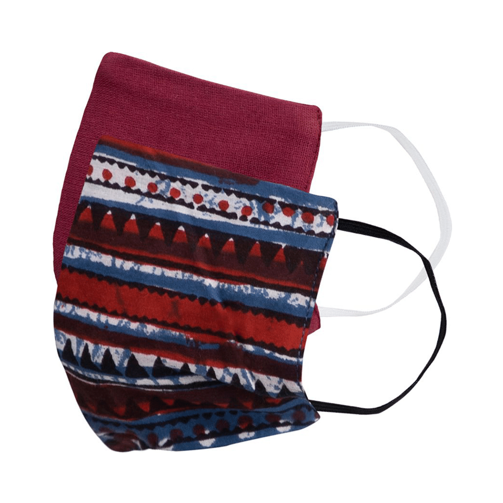 Faballey Aztec 3 Ply Balloon Reusable Mask Set - Image 1