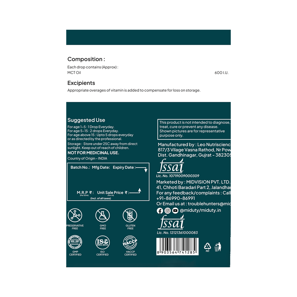 Miduty Co Co D3 Liquid - Image 3