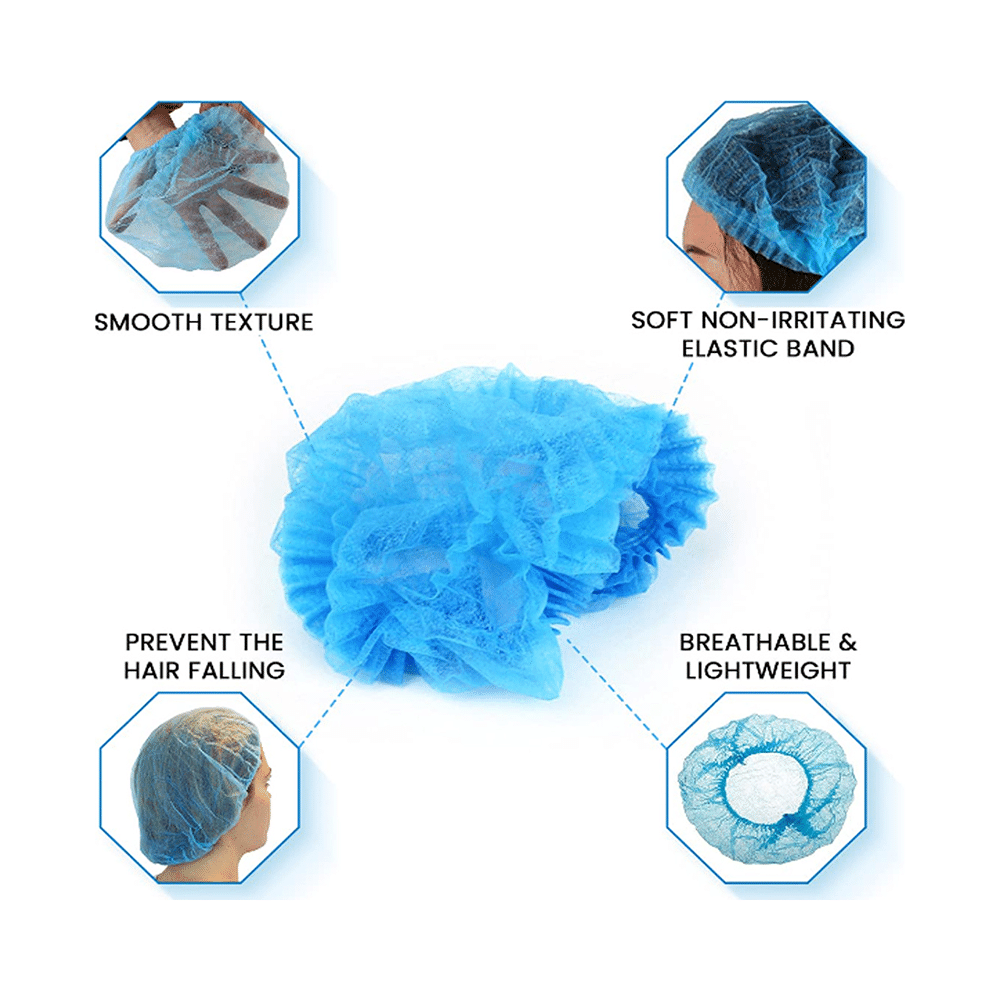 C Cure Bouffant Cap (200 Each) Blue - Image 5