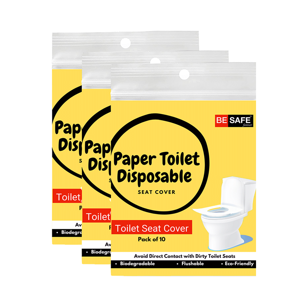 Be Safe Forever Disposable Paper Toilet Seat Cover (10 Each) Yellow
