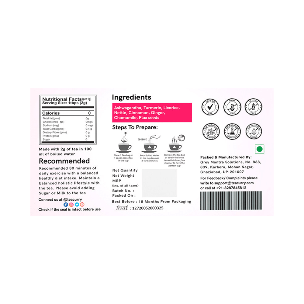 Teacurry Thyro Herb Tea Bag (2gm Each) - Image 2