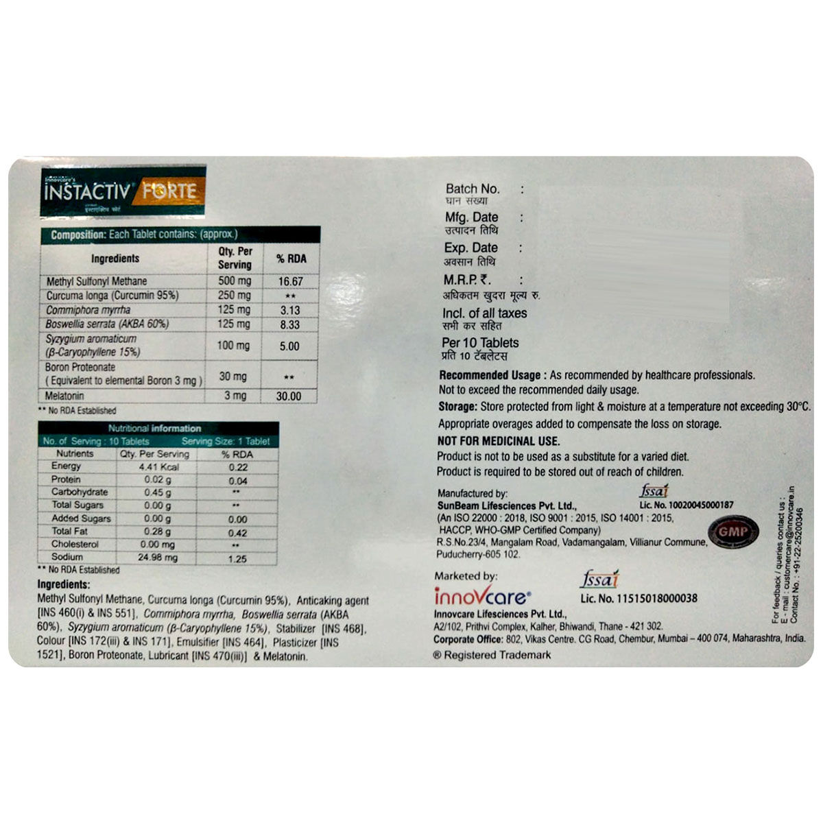 Instactiv Forte Tablet - Image 2