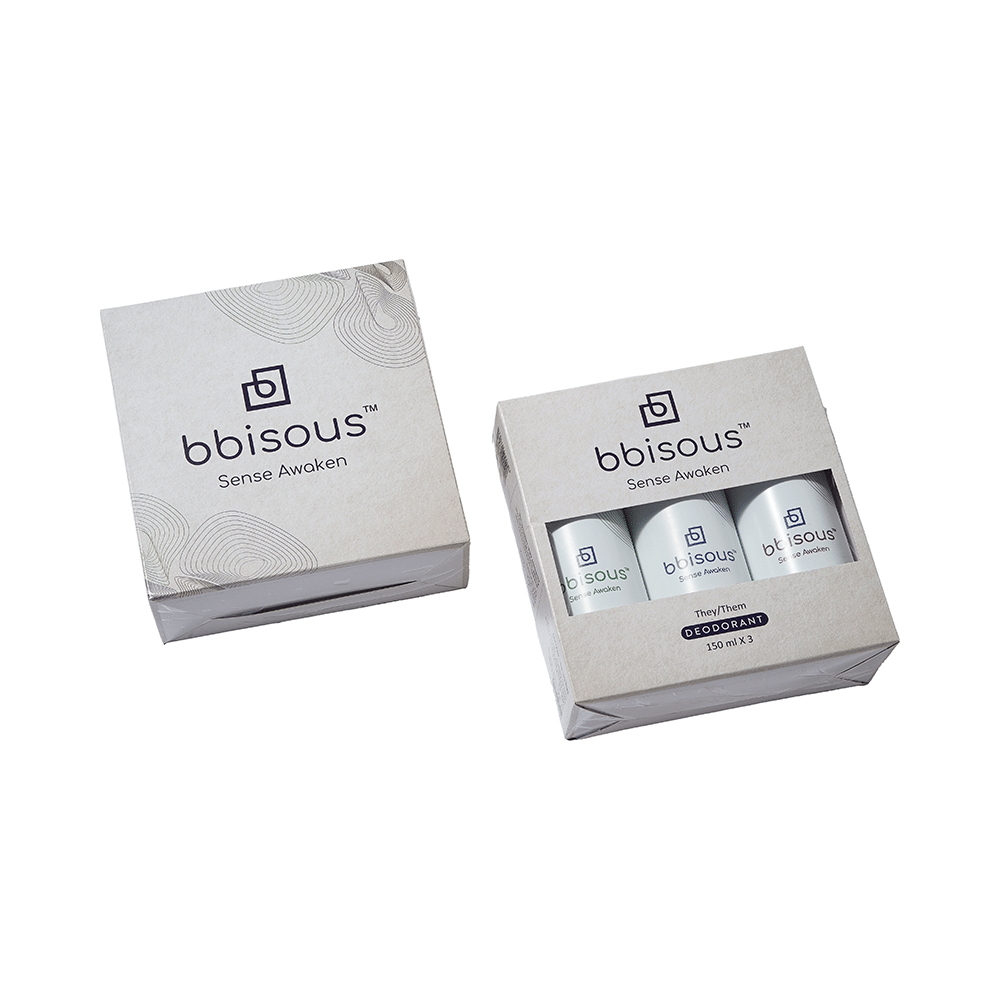 Bbisous Combo Pack of Sense Awoken Deodorant (150ml Each) Green, Blue & Brown - Image 4