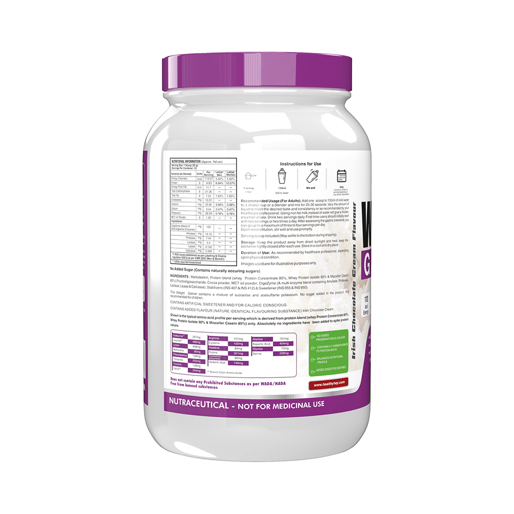HealthyHey Nutrition Weight Gainer Irish Chocolate Cream - Image 3