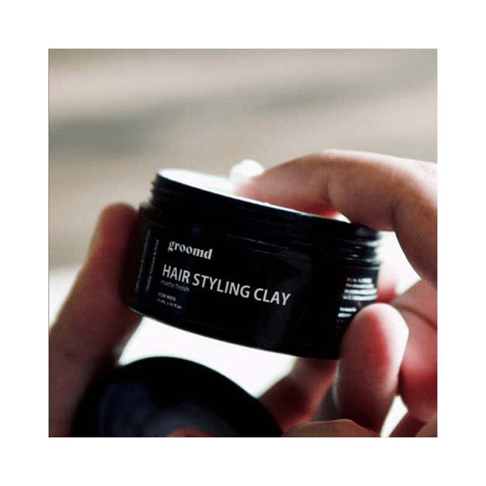 Groomd Combo Pack of Hair Styling Clay for Men 75ml, Face Moisturizer SPF20 for Men 100 ml, Revitalising Face Wash for Men 100ml & Organic Coffee Peel-Off Mask for Men 100ml - Image 6