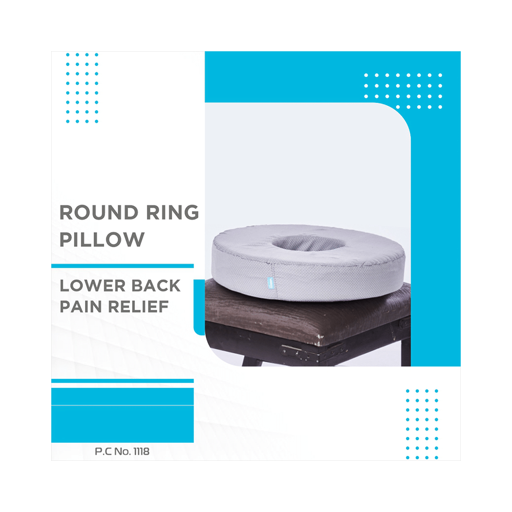 Vissco 01118 Round Ring Pillow for Bed Sores Universal Grey - Image 6