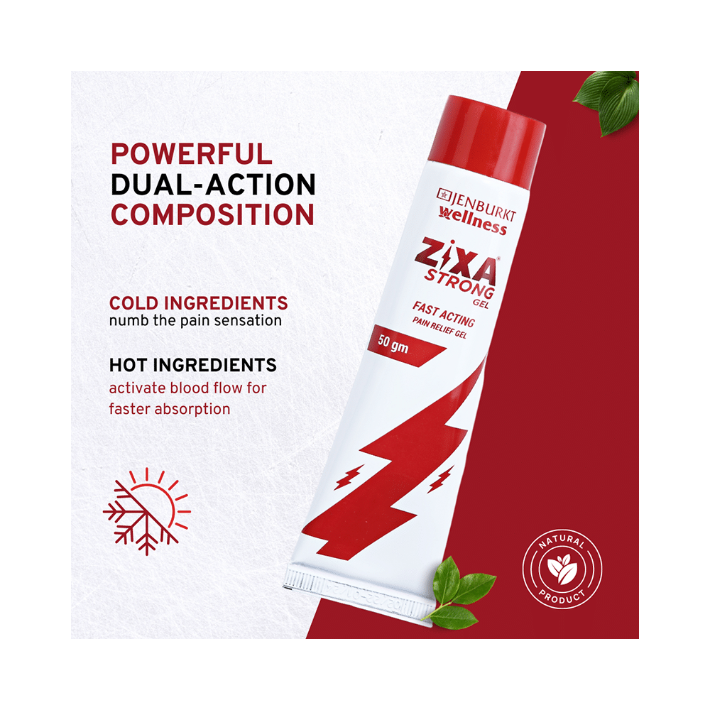 ZIXA Strong Fast Acting Pain Relief Gel | Dual action | Heals Back Pain, Muscle Pain, Knee Pain, Joint Pain (50gm Each) - Image 5