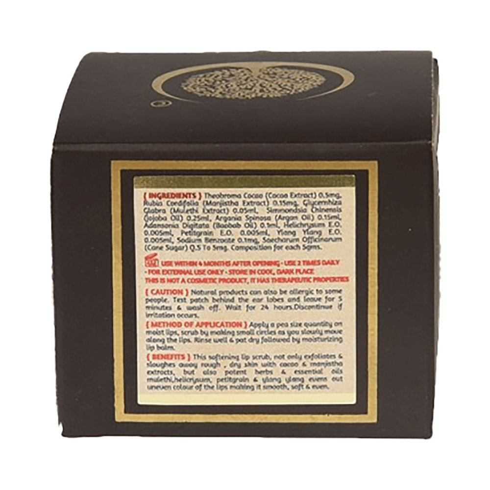 Roots and Herbs Lip Scrub Cocoa & Manjistha - Image 2