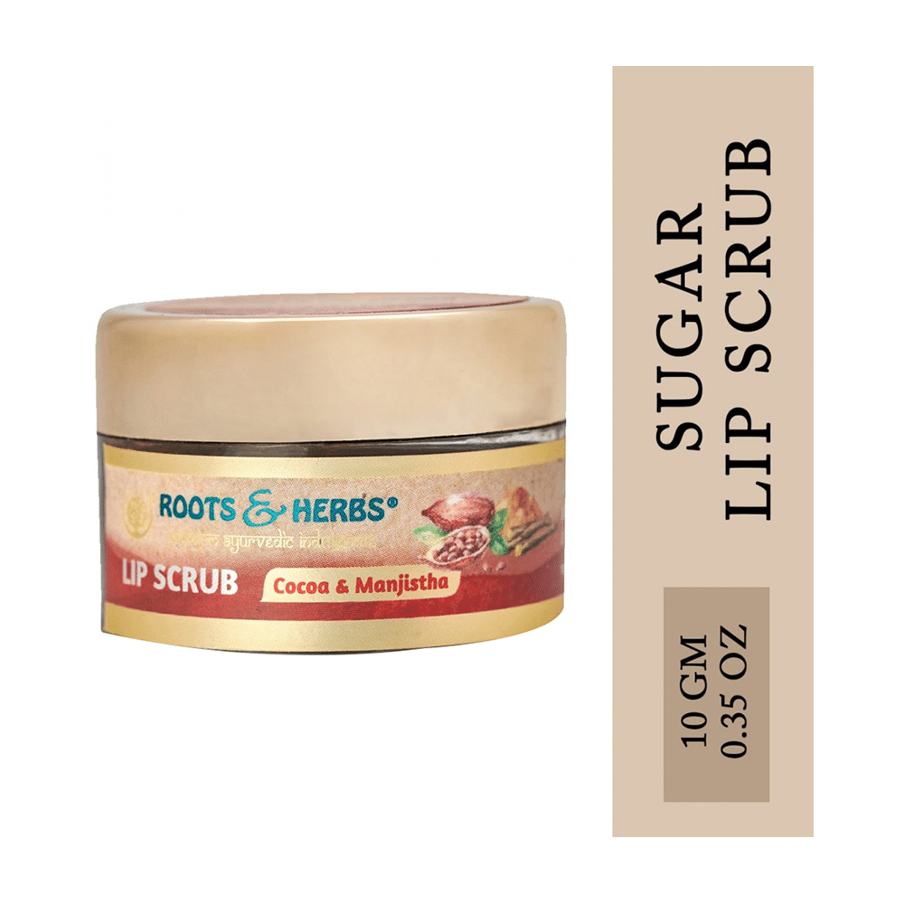 Roots and Herbs Lip Scrub Cocoa & Manjistha - Image 3