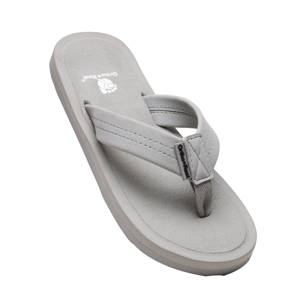 Ortho + Rest M557 Soft and Comfortable Flip Flop for Men Grey 11 - Image 1