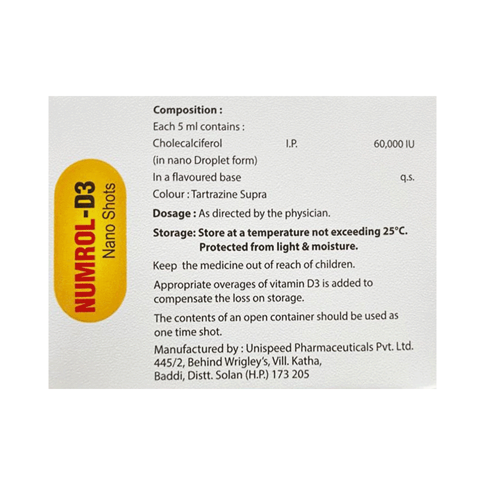 Numrol-D3 Nano Shot (5ml Each) Butterscotch No Added Sugar - Image 2