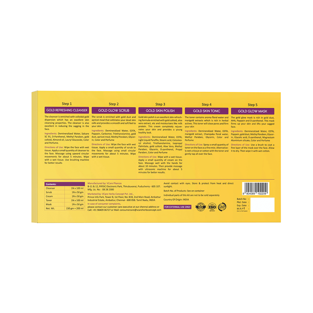 VCare Gold Facial Kit (150gm Each) - Image 2
