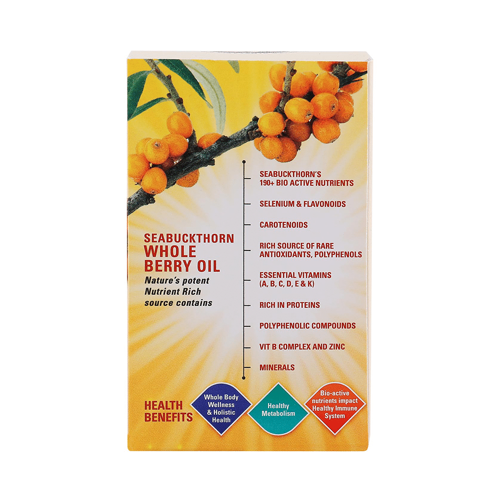 Berryheal Sea Buckthorn Whole Berry Oil Veg Capsule (32 Each) - Image 3