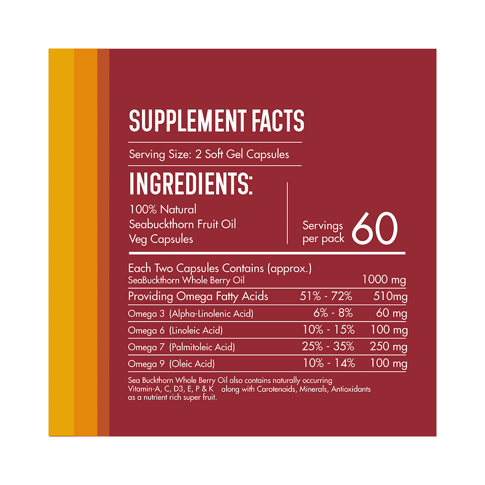 Berryheal Sea Buckthorn Whole Berry Oil Veg Capsule (32 Each) - Image 16