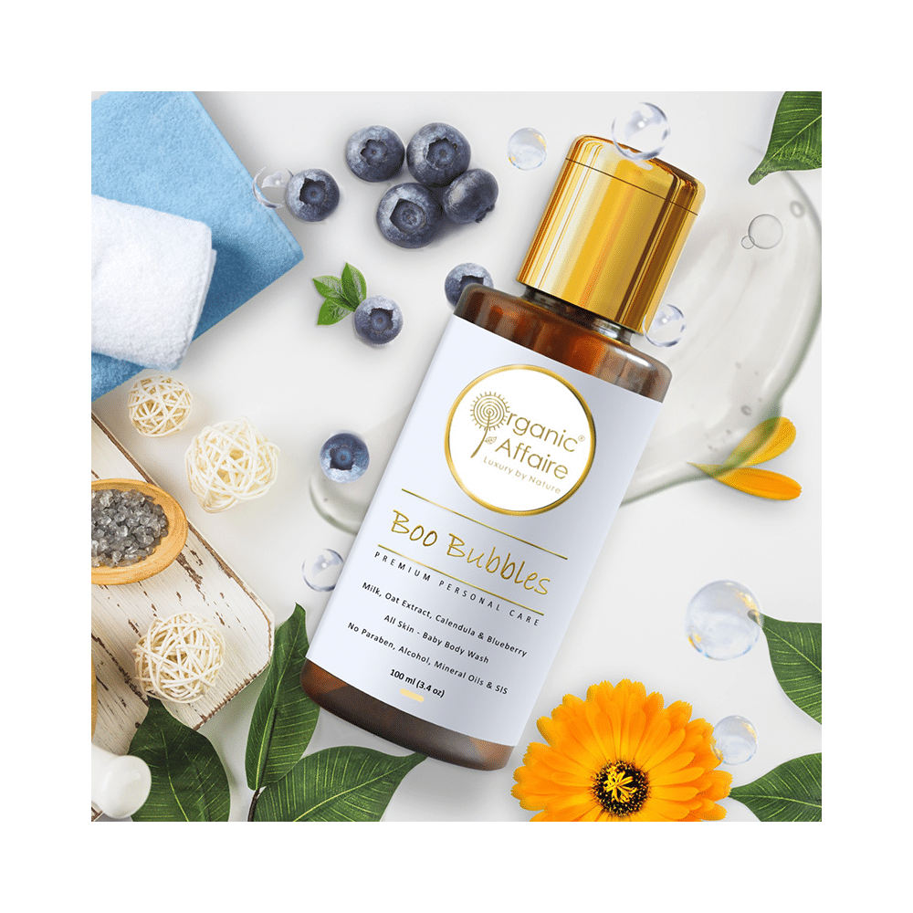 Organic Affaire Boo Bubbles Baby Body Wash (100ml Each) with Milk, Oat, Calendula & Blueberry - Image 7