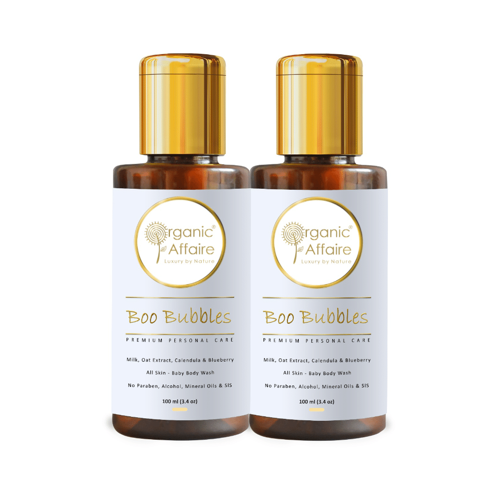Organic Affaire Boo Bubbles Baby Body Wash (100ml Each) with Milk, Oat, Calendula & Blueberry - Image 1