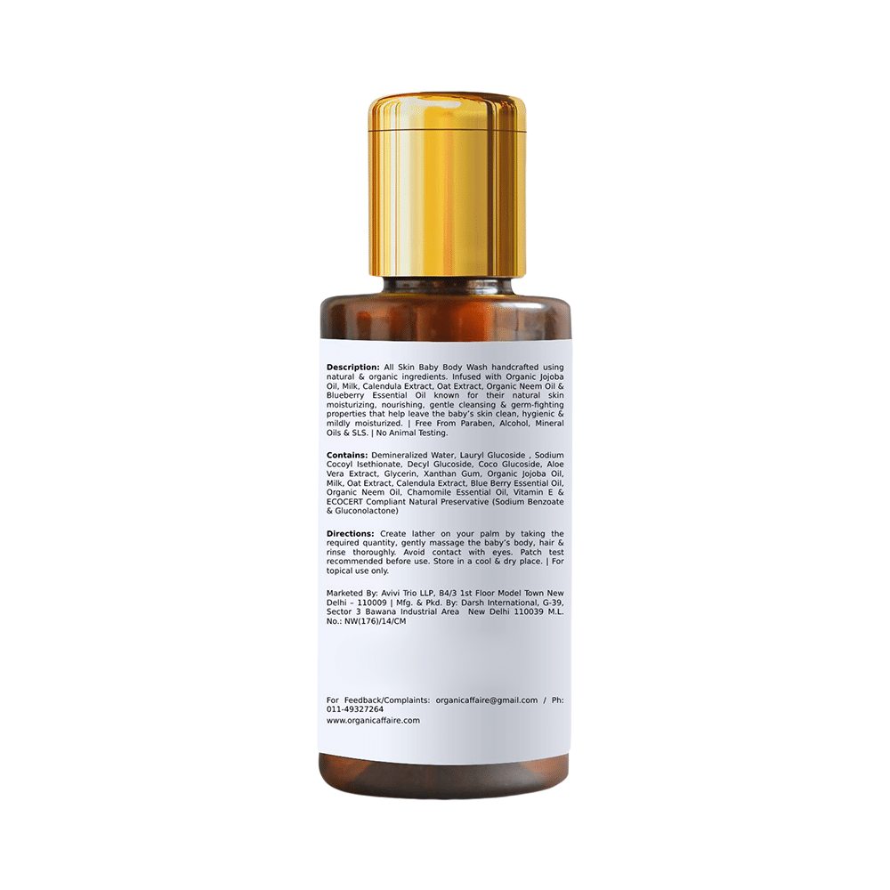 Organic Affaire Boo Bubbles Baby Body Wash (100ml Each) with Milk, Oat, Calendula & Blueberry - Image 2