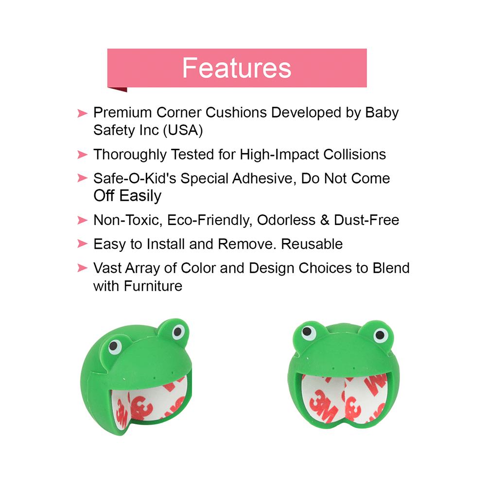 Safe-O-Corner Animal Shaped Corner Caps Green - Image 2