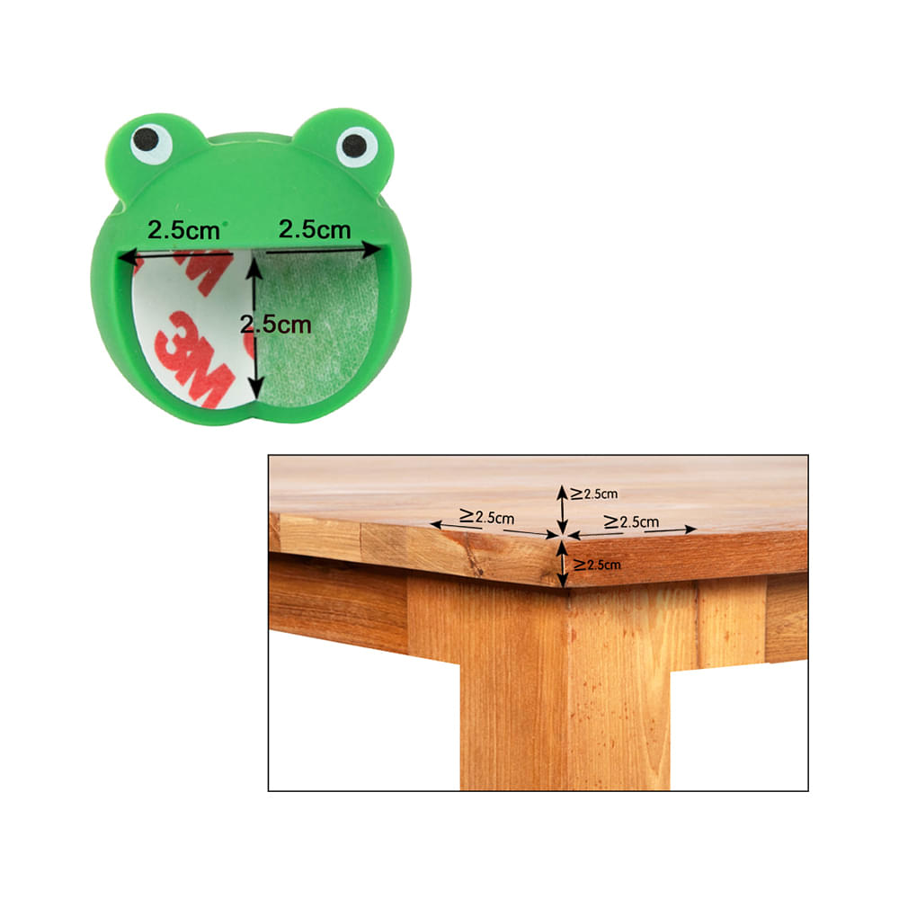 Safe-O-Corner Animal Shaped Corner Caps Green - Image 4