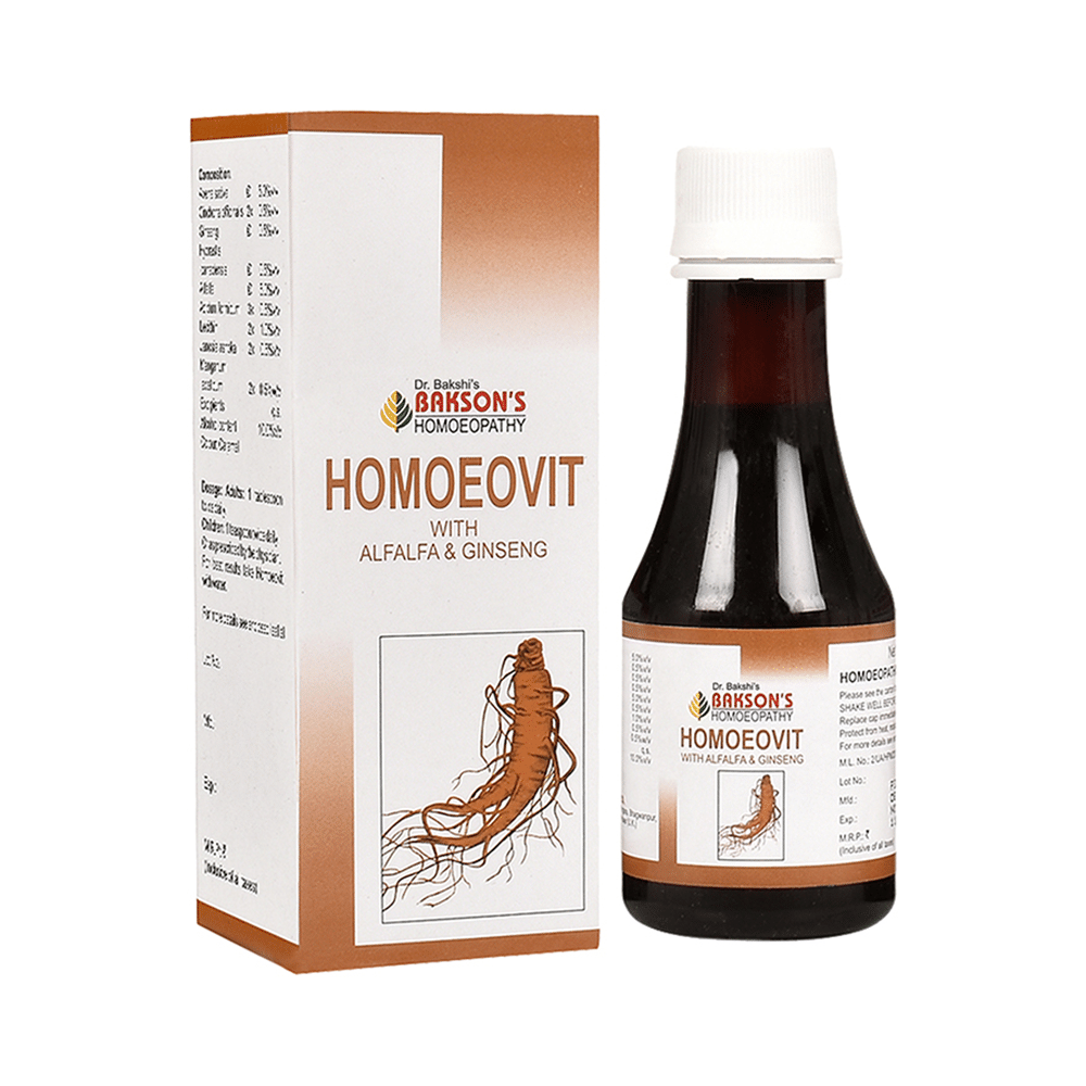 Bakson's Homeopathy Homoeovit with Alfalfa & Ginseng Syrup