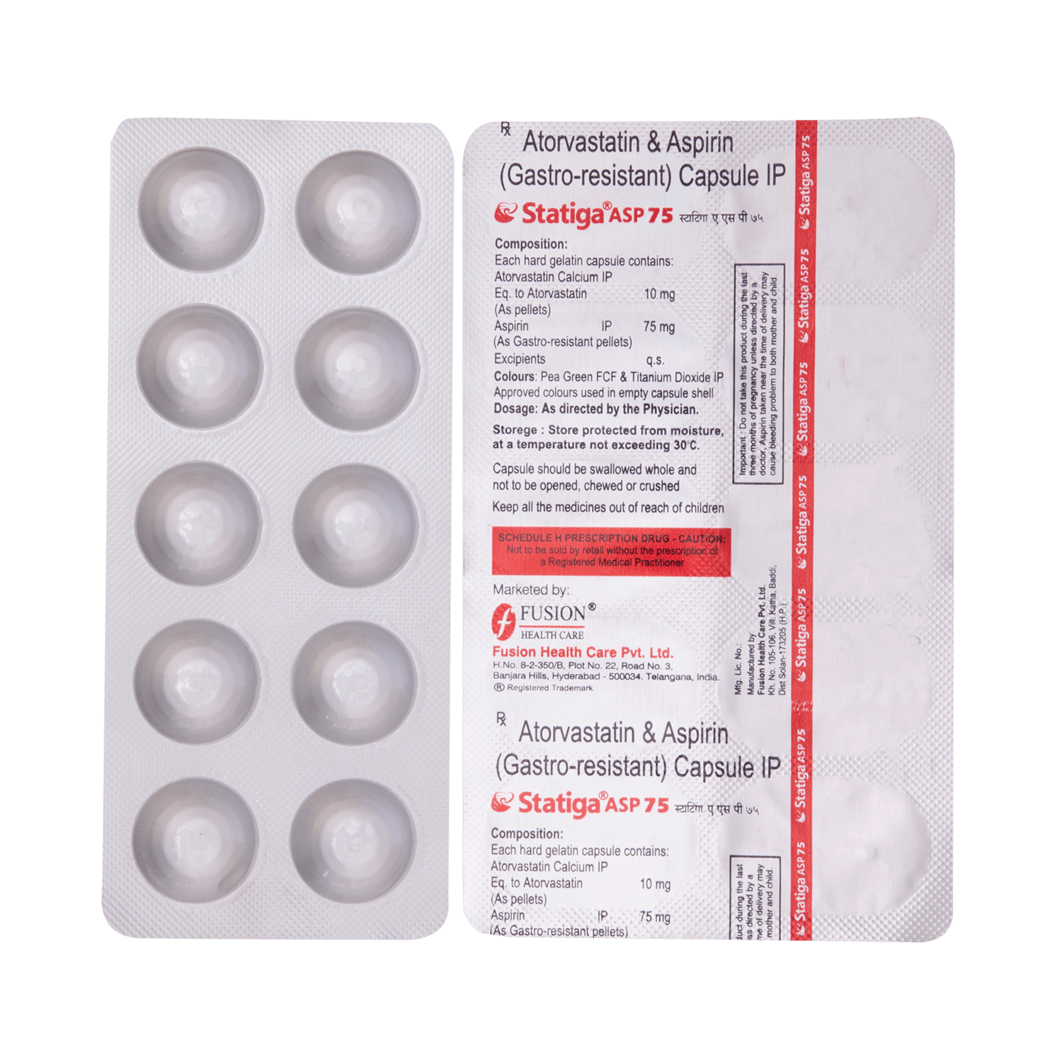 Statiga ASP 10mg/75mg Capsule - Image 1