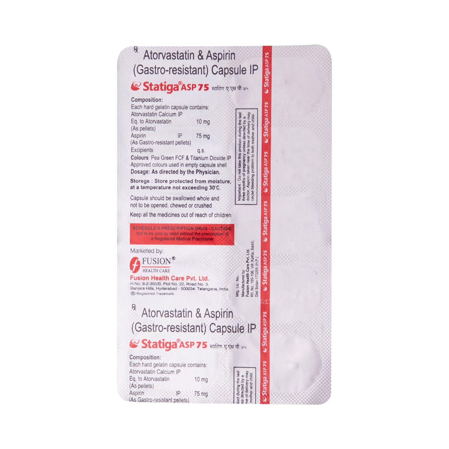 Statiga ASP 10mg/75mg Capsule - Image 3