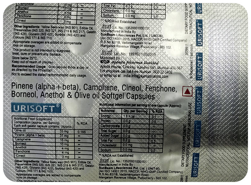Urisoft Soft Gelatin Capsule