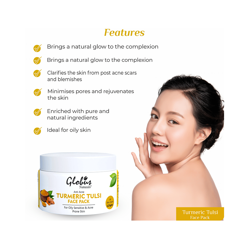 Globus Naturals Turmeric Tulsi Face Pack - Image 3