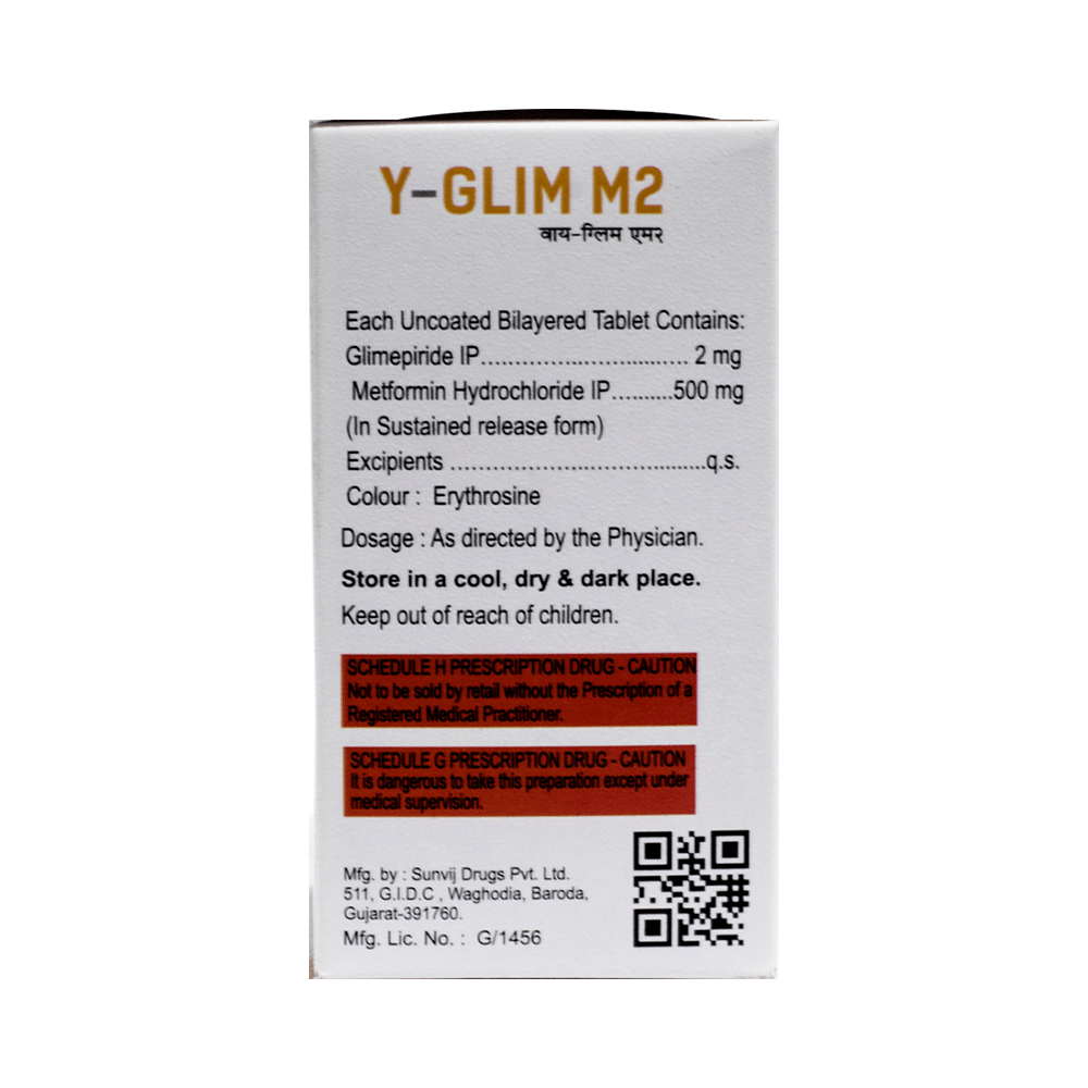 Y Glim M 2mg/500mg Tablet SR - Image 2