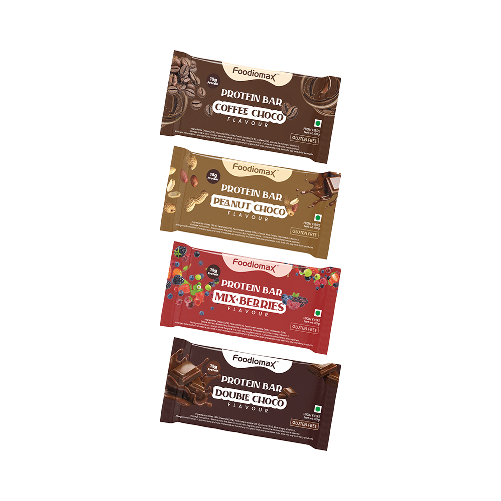 Foodiomax Protien Bar (60gm Each) Assorted