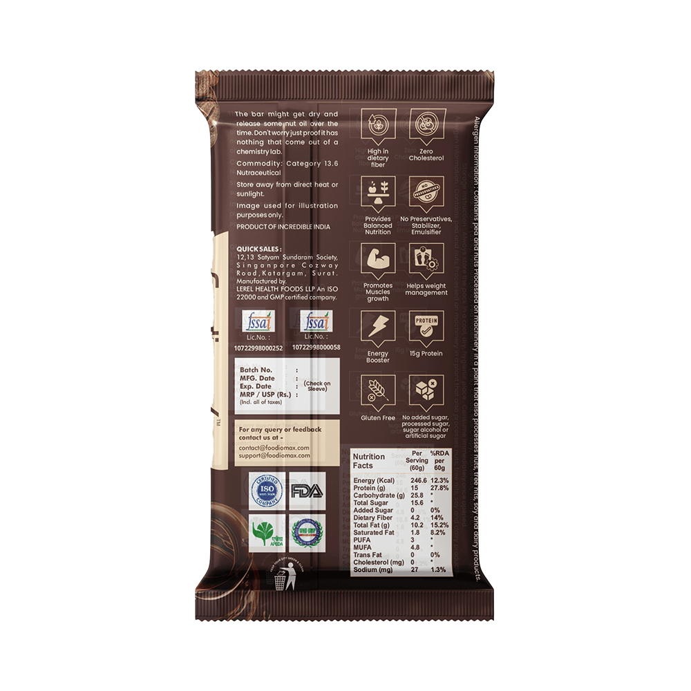 Foodiomax Protien Bar (60gm Each) Assorted - Image 3