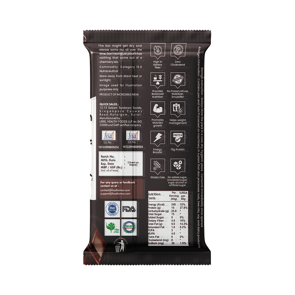 Foodiomax Protien Bar (60gm Each) Assorted - Image 9