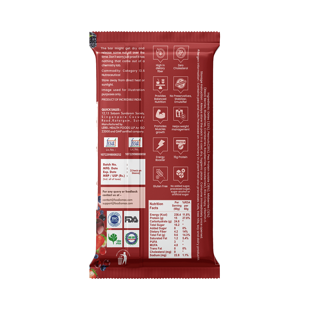 Foodiomax Protien Bar (60gm Each) Assorted - Image 7