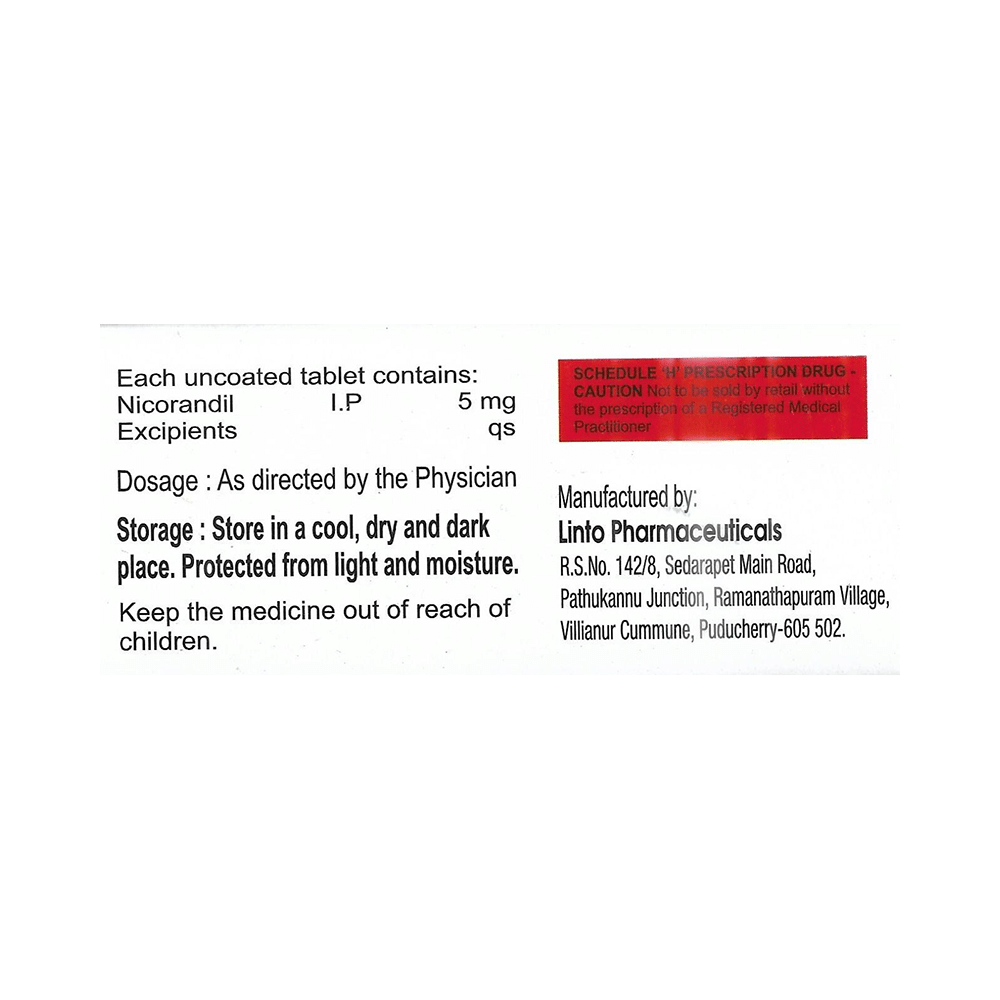 Danavish Nicorandil 5mg Tablet - Image 2