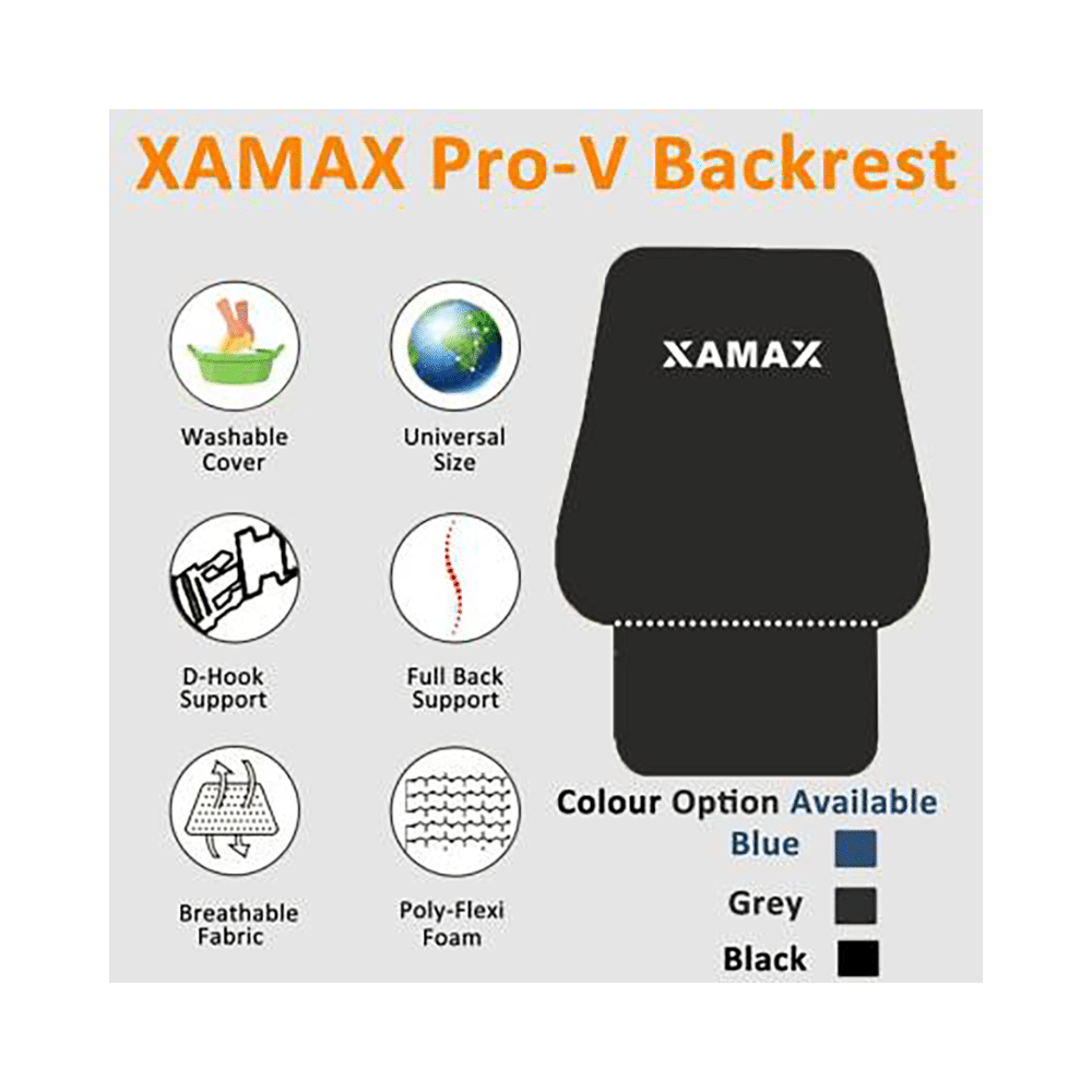 Xamax Pro-V Lumbar Support Backrest Black - Image 3