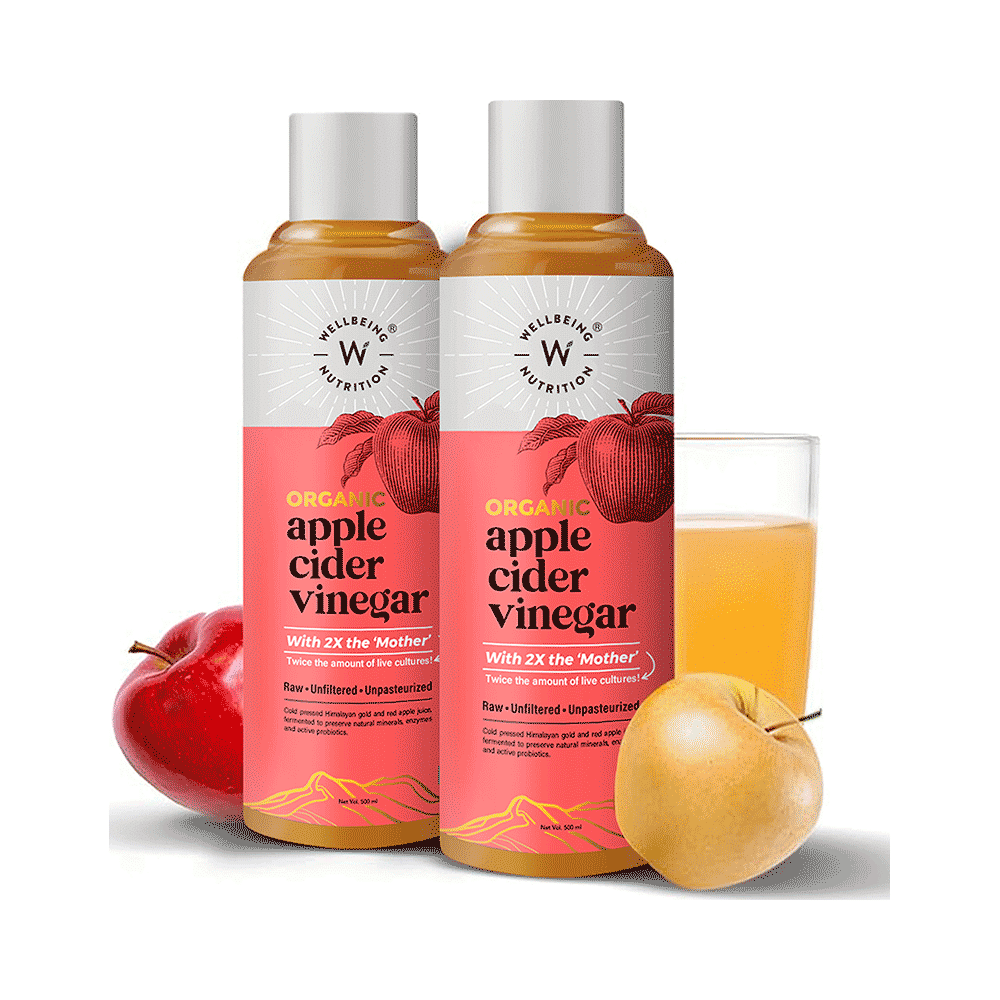 Wellbeing Nutrition Organic Apple Cider Vinegar  | 2X the 'Mother' (500ml Each) - Image 6