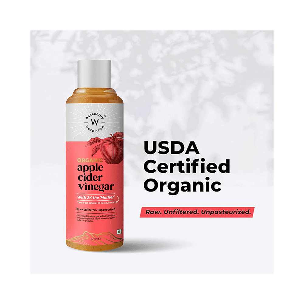 Wellbeing Nutrition Organic Apple Cider Vinegar  | 2X the 'Mother' (500ml Each) - Image 4