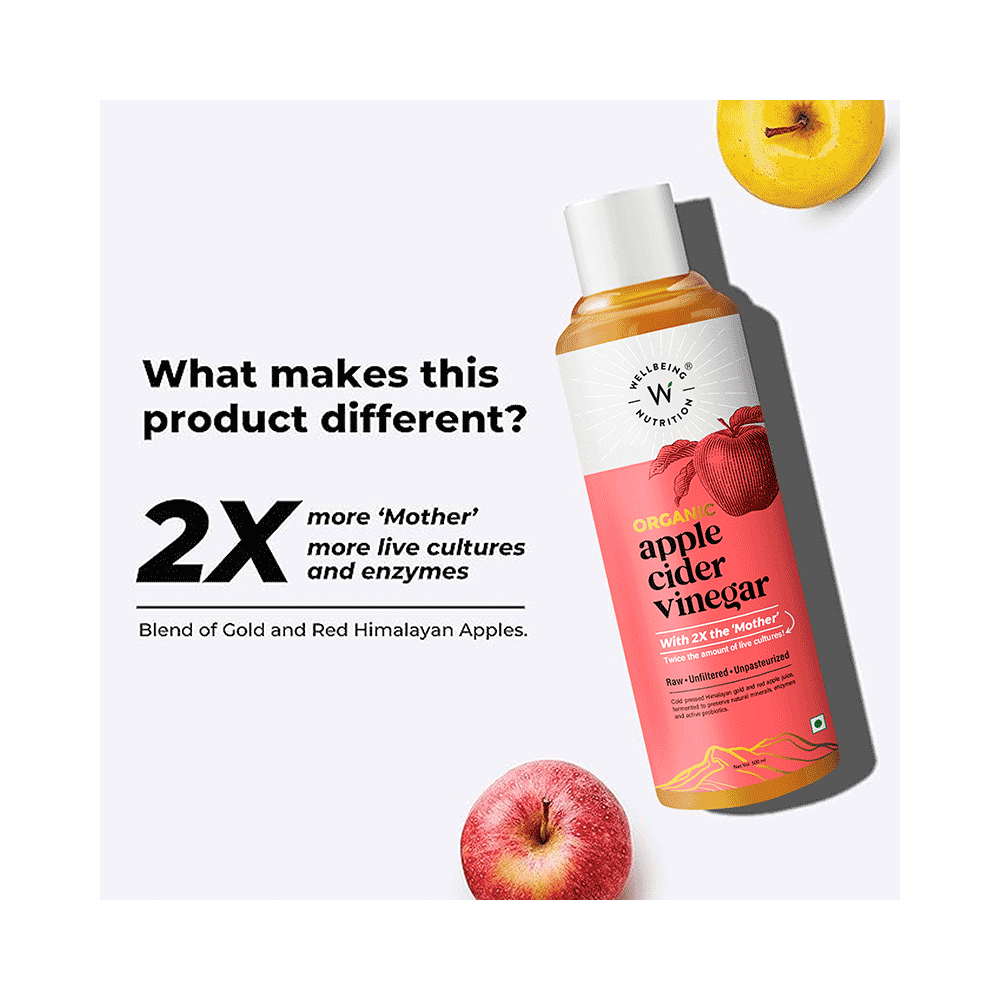 Wellbeing Nutrition Organic Apple Cider Vinegar  | 2X the 'Mother' (500ml Each) - Image 5