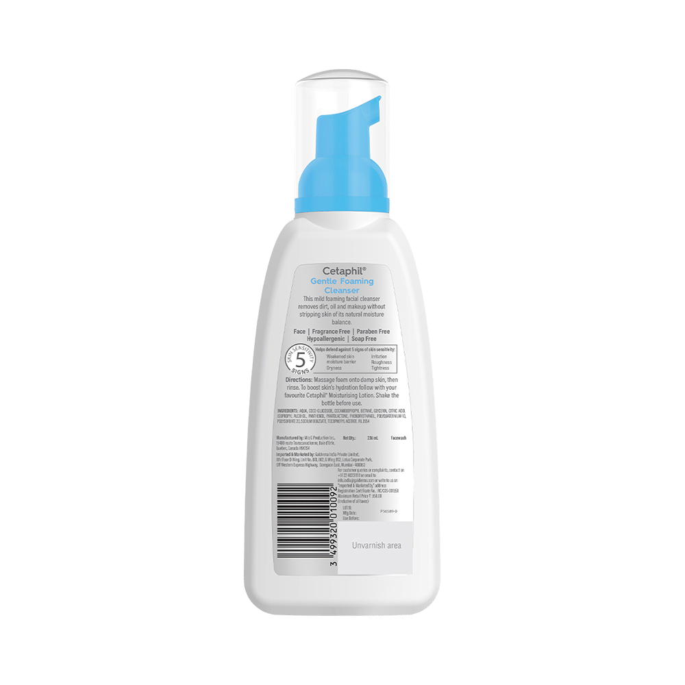 Cetaphil Gentle Foaming Cleanser with Glycerin & Vitamin E | For All Skin Types - Image 2