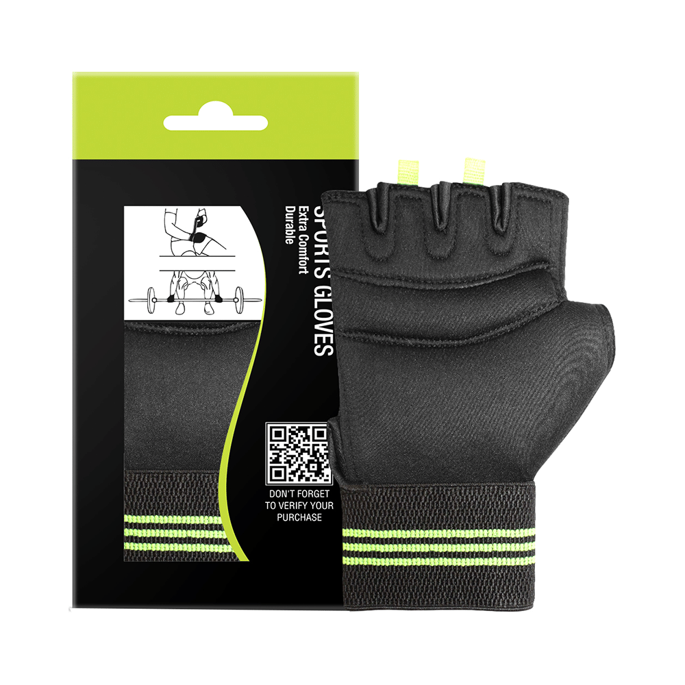 MuscleXP Sports Gloves Black & Green - Image 4