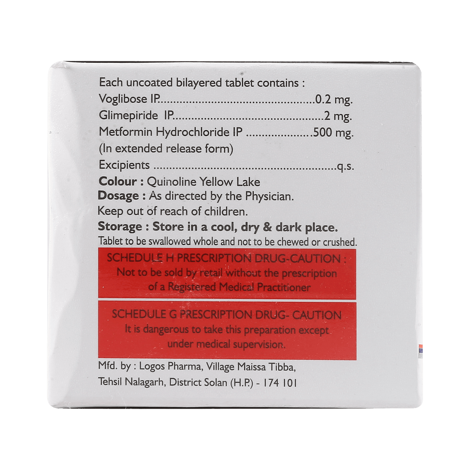 Glimicer MV 2mg/500mg/0.2mg Tablet ER - Image 3